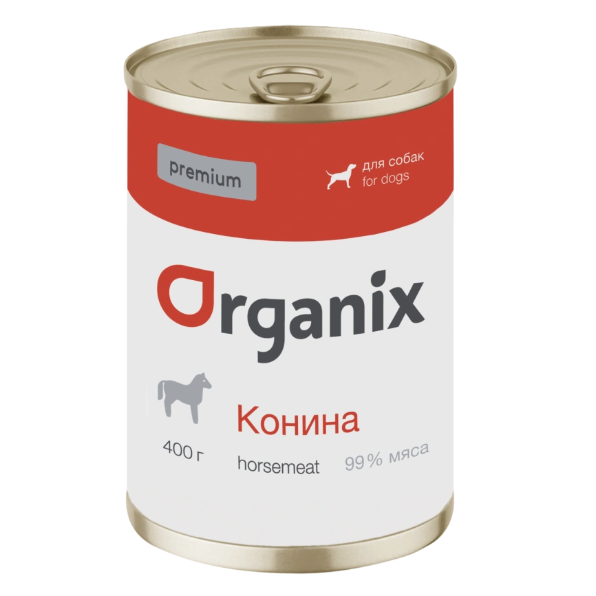 Влажный корм Organix Preventive Line Horse Meat для собак, с кониной 99%, 400 г фото 1