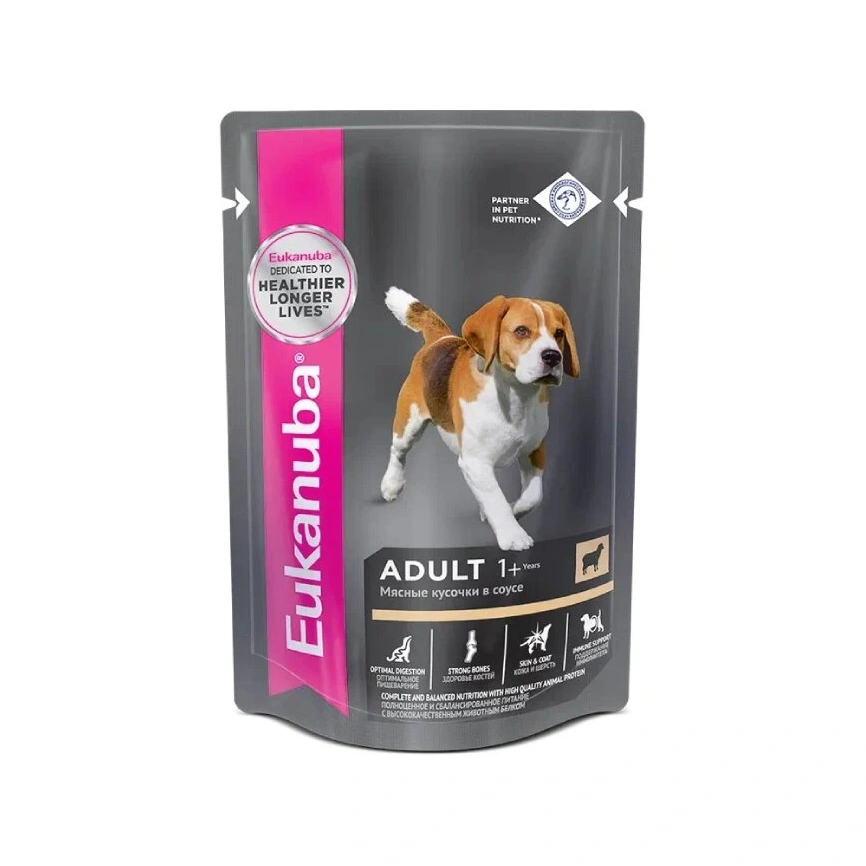 Влажный корм Eukanuba Adult Lamb для взрослых собак, с ягненком, 85 г фото 1
