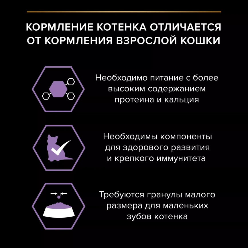 Сухой корм PRO PLAN Chicken для котят до года, с высоким содержанием курицы, 3 кг фото 3