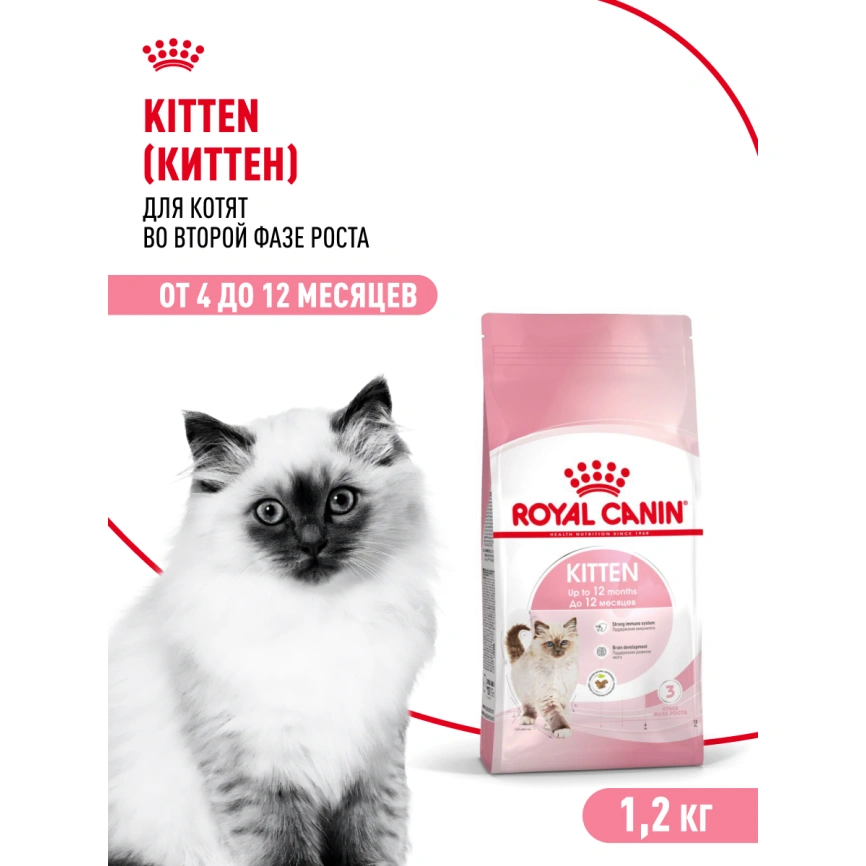 Сухой корм Royal Canin Kitten для котят, 1,2 кг фото 14