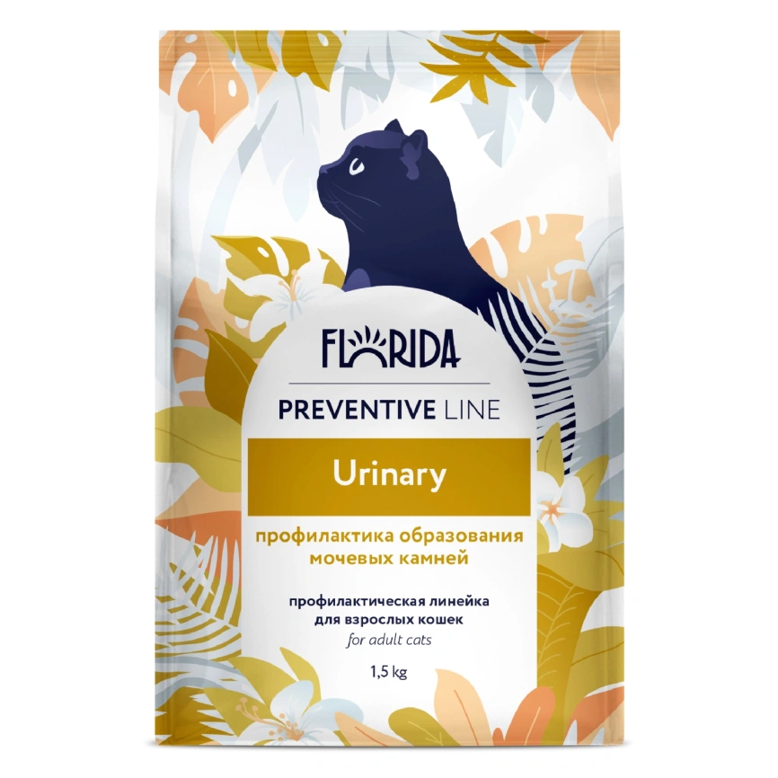 Сухой корм FLORIDA Urinary для кошек для профилактики образования мочевых камней, 1,5 кг фото 1