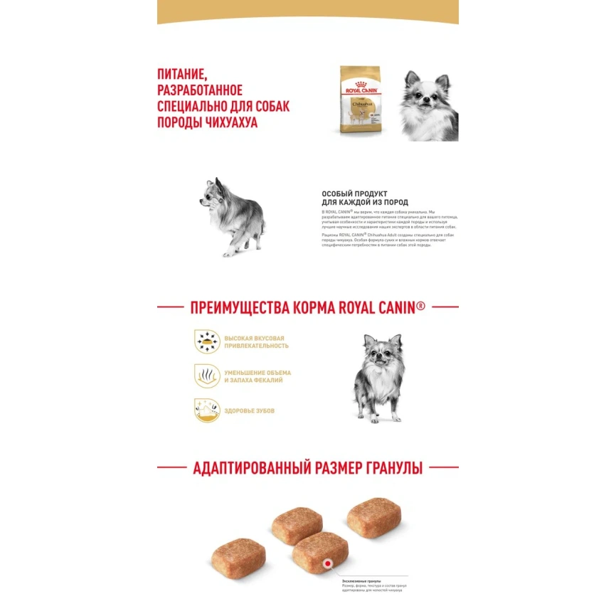 Сухой корм Royal Canin Chihuahua Adult для собак породы чихуахуа, 1,5 кг фото 10