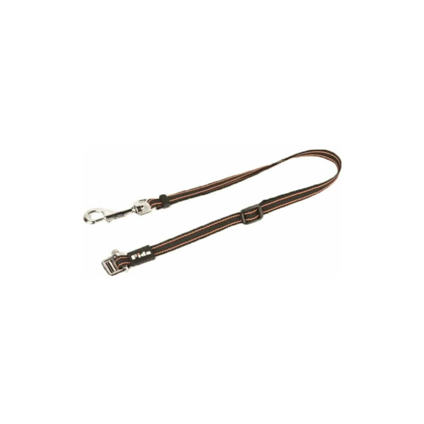Адаптер Fida Dual Leash для рулетки с лентой для второй собаки черный с оранжевой строчкой фото 1