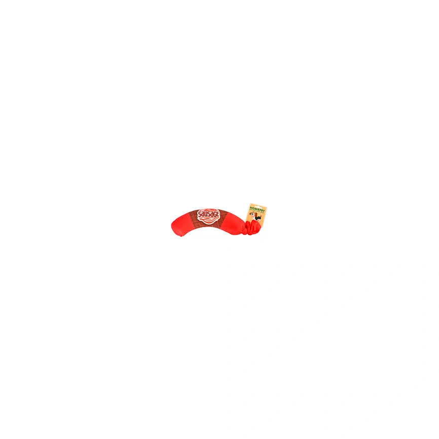 Игрушка Homepet для собак, сосиска с пищалкой, 34 см х 7 см фото 1
