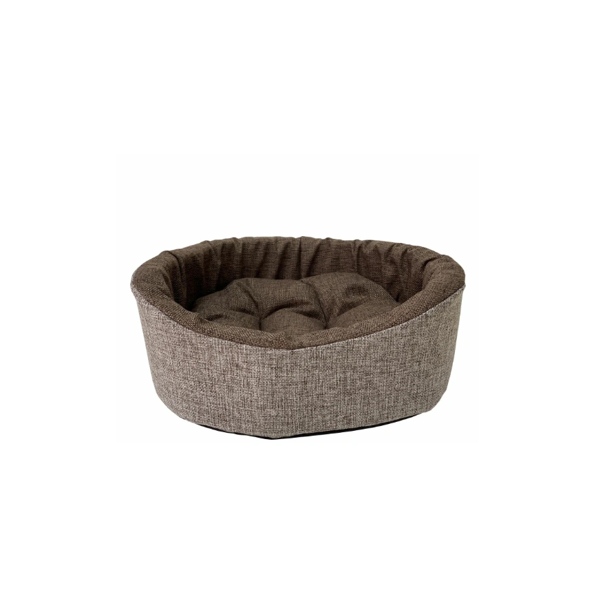 Лежак Homepet для домашних животных, Жаккард Wool №1 коричневый, 43 см х 38 см х 15 см фото 1