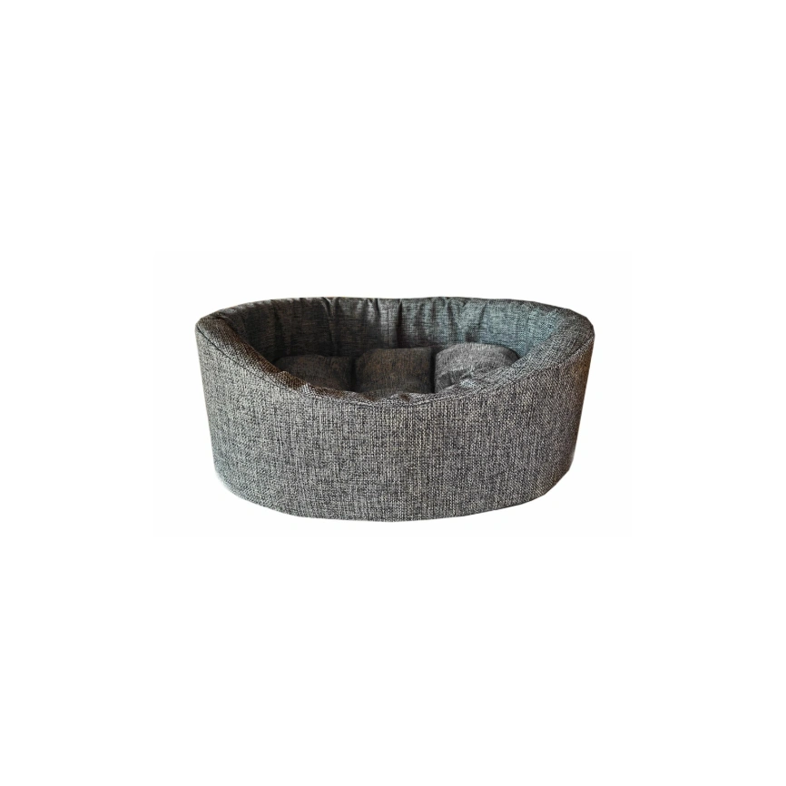 Лежак Homepet для домашних животных, Жаккард Wool №1 серый, 43 см х 38 см х 15 см фото 1