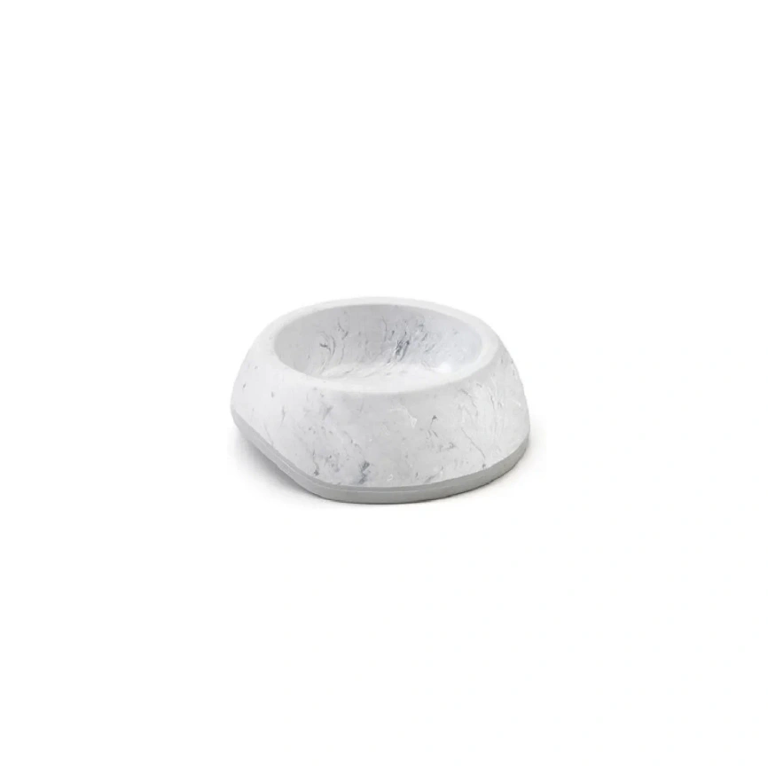 Миска SAVIC Delice для животных, 2 Marble мраморно-серый белый пластик, 0,6 л фото 1