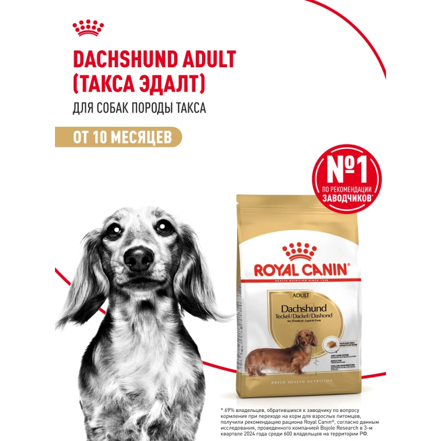 Сухой корм Royal Canin Dachshund Adult для собак породы такса, 7,5 кг фото 12