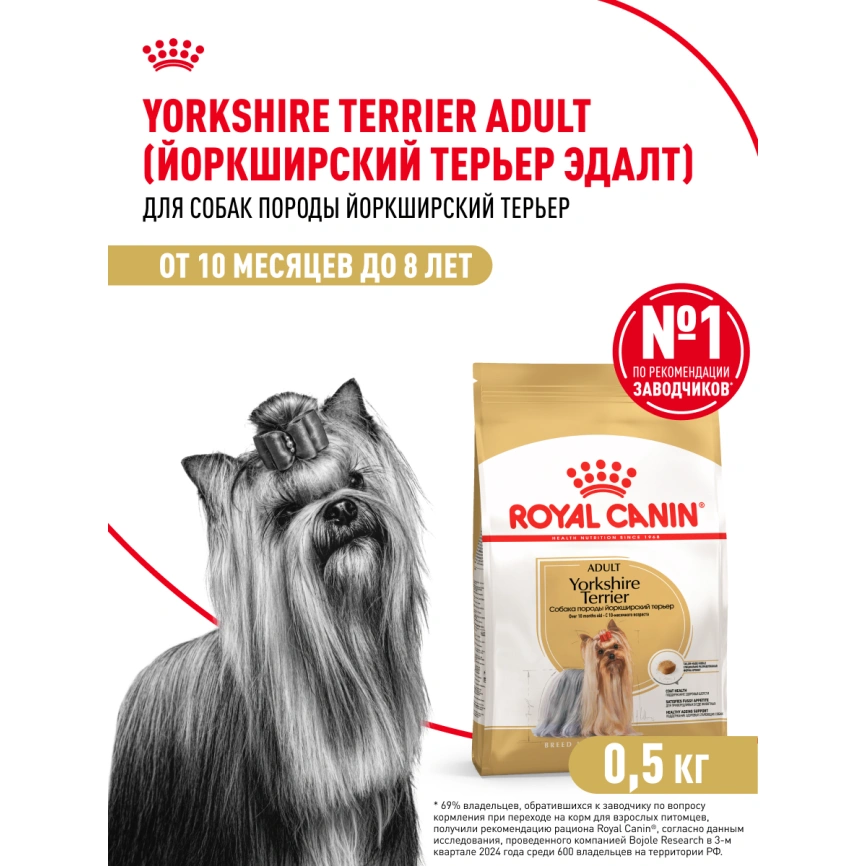 Сухой корм Royal Canin Yorkshire Terrier Adult для взрослых собак, 500 г фото 15