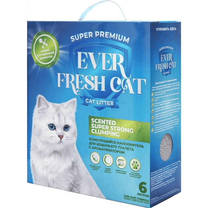 Наполнитель Ever Fresh Cat Scented Super Strong Clumping комкующийся, ароматизированный, 6 л фото 1