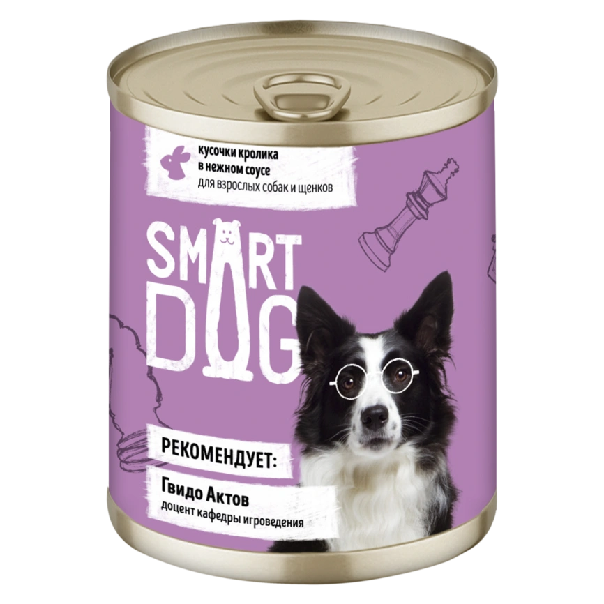 Влажный корм Smart Dog Rabbit для взрослых собак и щенков, кусочки кролика в нежном соусе, 240 г фото 1