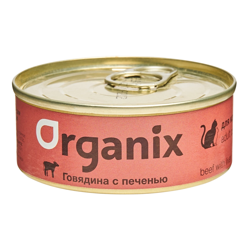 Влажный корм Organix Preventive Line Beef & Liver для кошек, с говядиной и печенью, 100 г фото 1