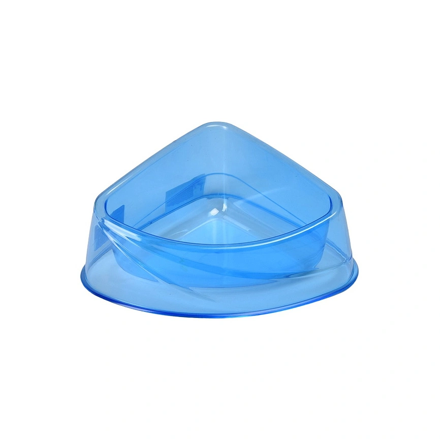 Миска Georplast Corner Lux для животных, прозрачная угловая пластик, 20 см х 15 см х 8 см фото 1