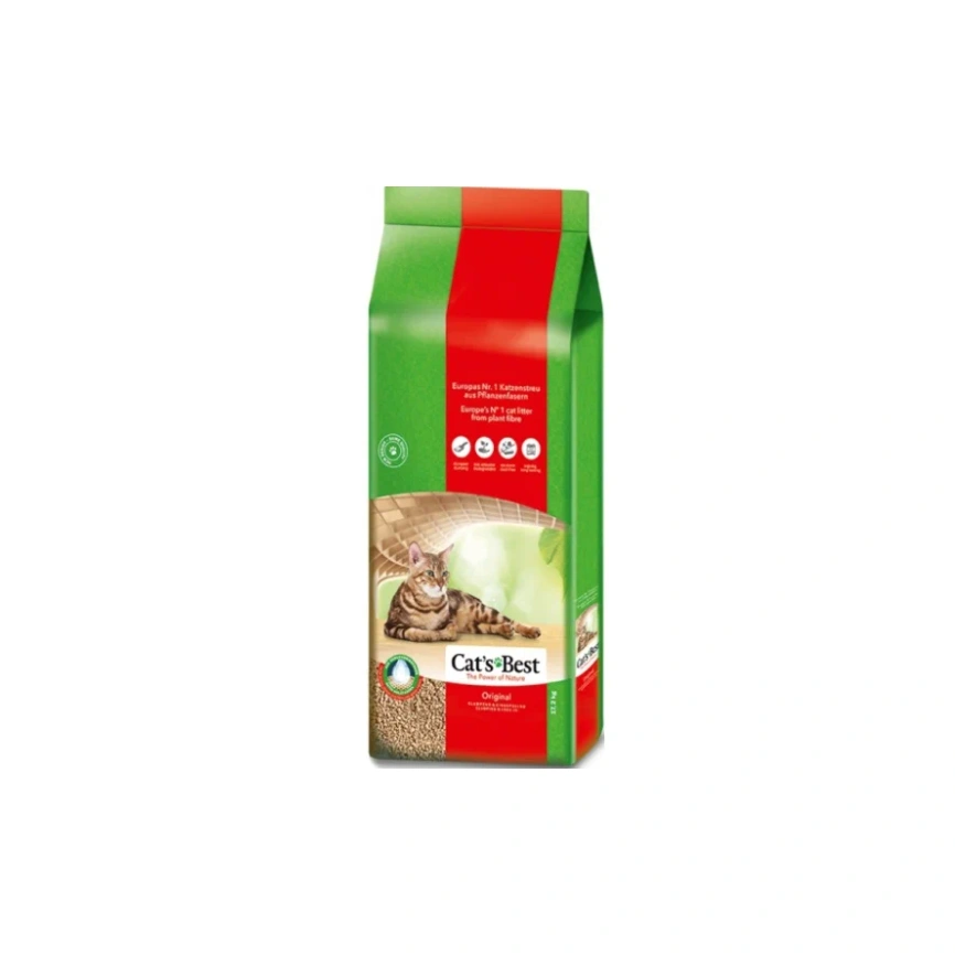 Наполнитель Cat`s Best Original для кошачьих туалетов, древесный, 40 л фото 1