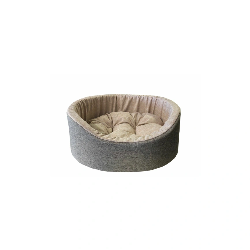 Лежак Homepet для домашних животных, Жаккард Melange №1 коричнево-розовый, 43 см х 38 см х 15 см фото 1
