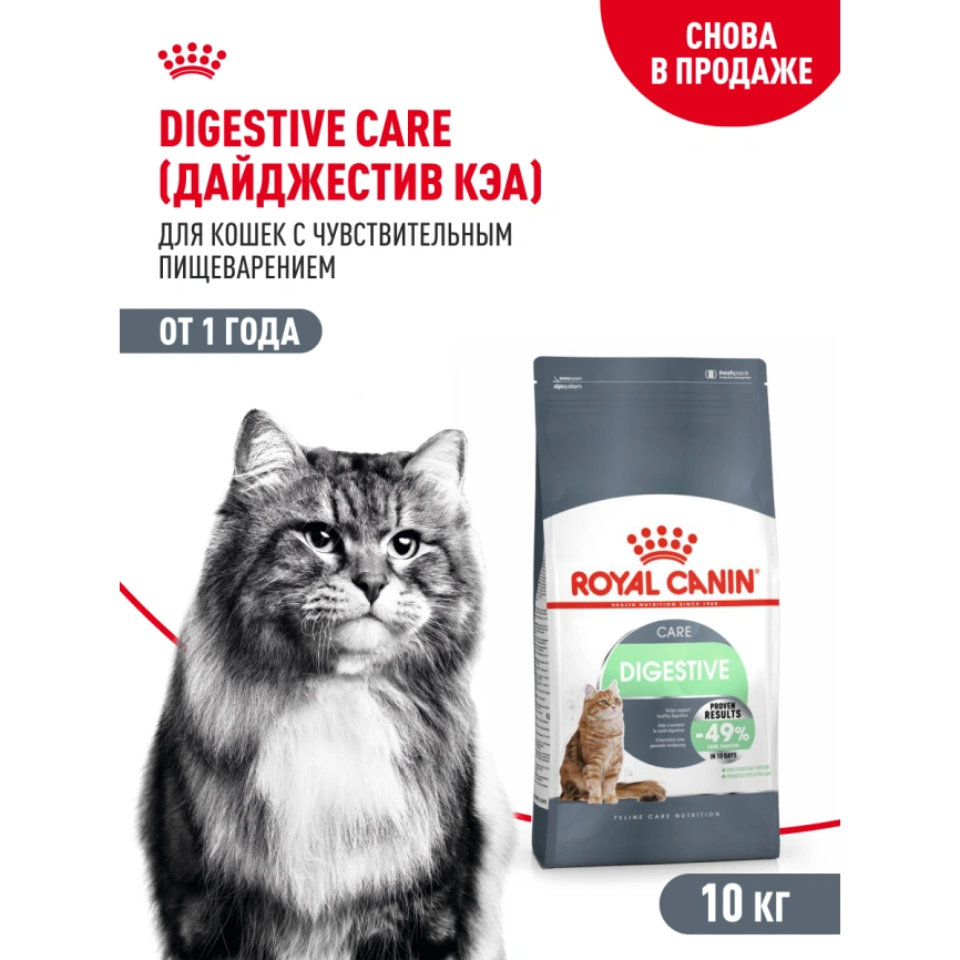 Сухой корм Royal Canin Digestive Care для кошек, 10 кг фото 15
