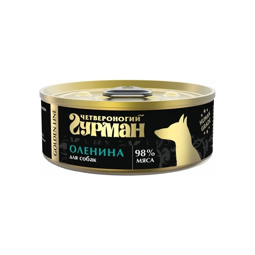 Влажный корм Четвероногий Гурман Golden line Venison для собак, оленина в желе, 100 г фото 1