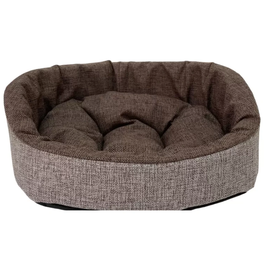 Лежак Homepet для домашних животных, Жаккард Wool №1 коричневый, 43 см х 38 см х 15 см фото 1