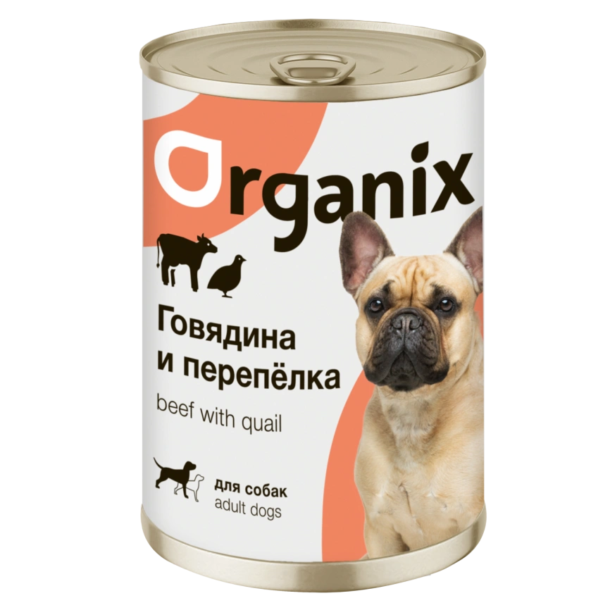 Влажный корм Organix Preventive Line Beef & Quail для собак, с говядиной и перепелкой, 410 г фото 1