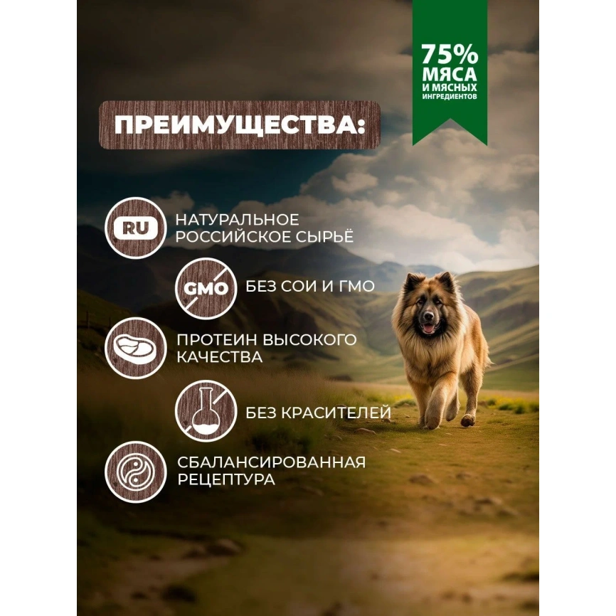Влажный корм Родные корма Lamb & Rice для собак, ягненок с рисом по-кавказски, 410 г фото 2