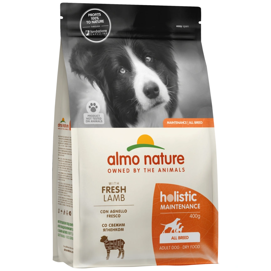 Сухой корм Almo Nature Lamb & Rice для взрослых собак со свежим ягненком и коричневым рисом, 400 г фото 1
