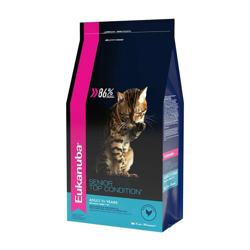 Сухой корм Eukanuba Top Condition для взрослых кошек старше 7 лет, 2 кг фото 1