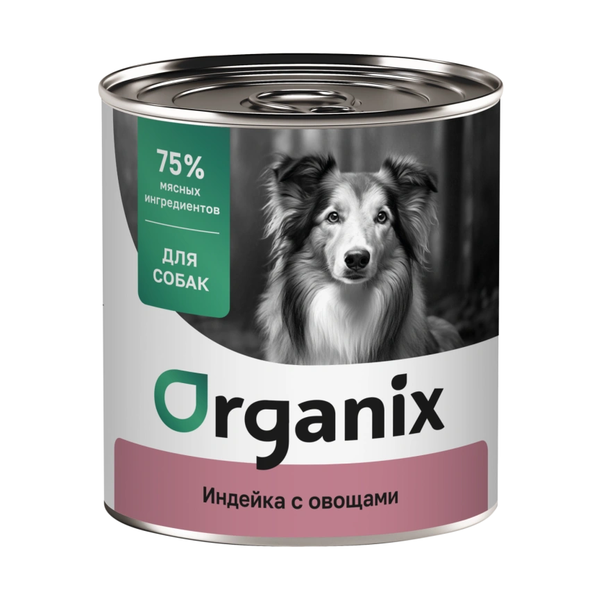 Влажный корм Organix Preventive Line Turkey & Vegetables для собак Индейка с овощным ассорти, с индейкой и овощами, 75 г фото 1