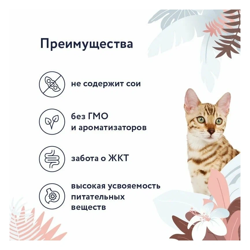 Влажный корм FLORIDA Gastrointestinal Quail для кошек при расстройствах пищеварения, с перепелкой, 100 г фото 3