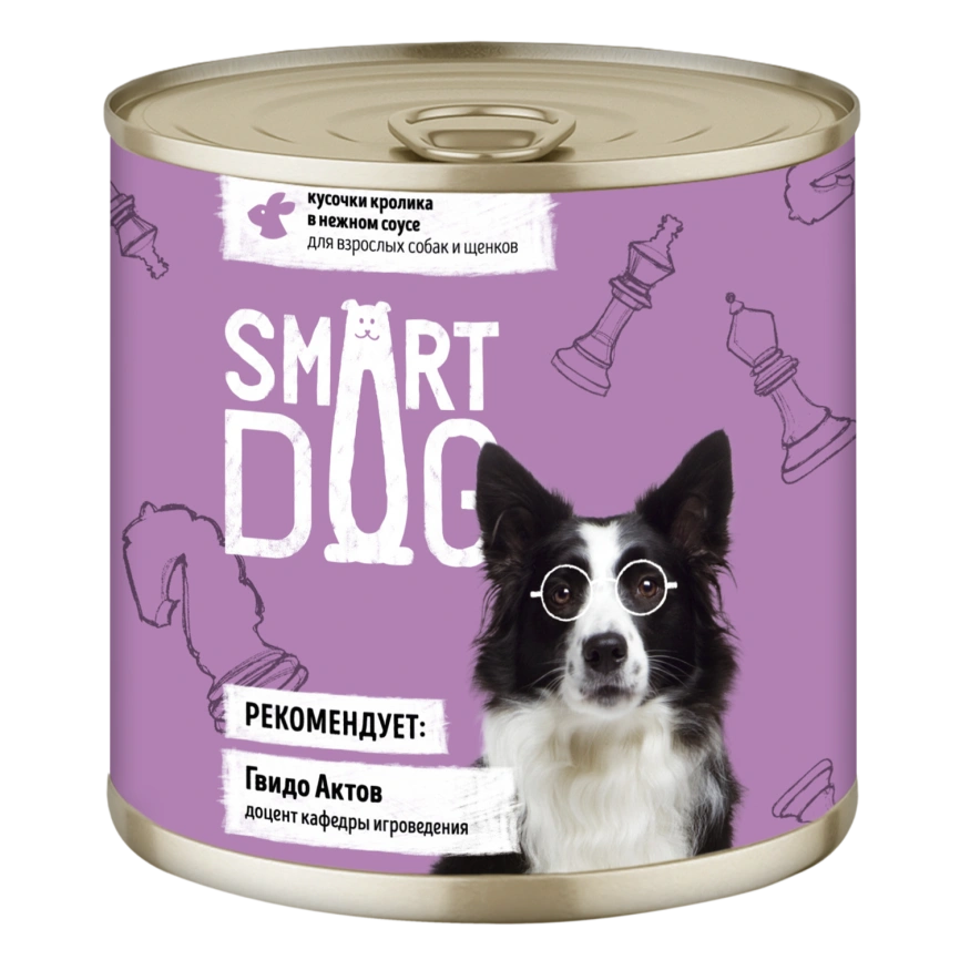 Влажный корм Smart Dog Rabbit для взрослых собак и щенков, кусочки кролика в нежном соусе, 85 г фото 1