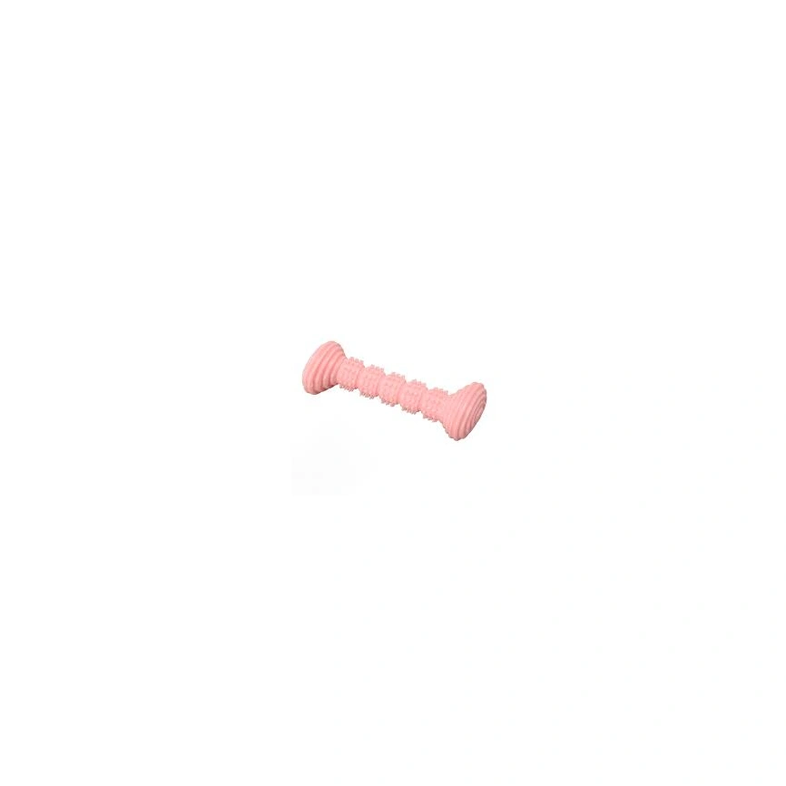 Игрушка Homepet Dental для собак, гантель с шипами розовая, 14,2 см фото 1
