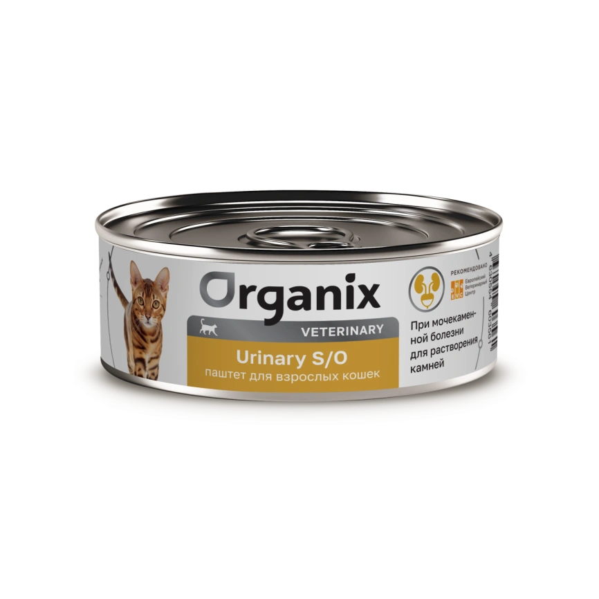 Влажный корм Organix Veterinary Urinary S/O для взрослых кошек при мочекаменной болезни, 100 г фото 1
