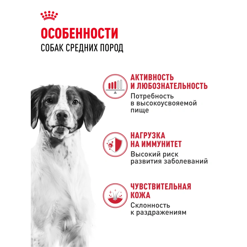 Сухой корм Royal Canin Medium Adult для собак, 15 кг фото 14