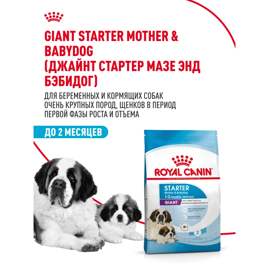 Сухой корм Royal Canin Giant Starter Mother & Babydog для щенков и собак, 15 кг фото 13