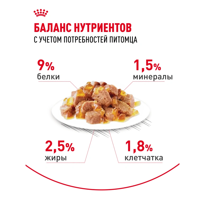 Влажный корм Royal Canin Sterilised в желе для стерилизованных кошек старше 1 года, пауч, 85 г фото 4
