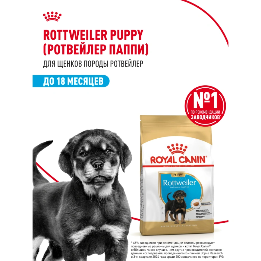 Сухой корм Royal Canin Rottweiler Puppy для щенков, 12 кг фото 12