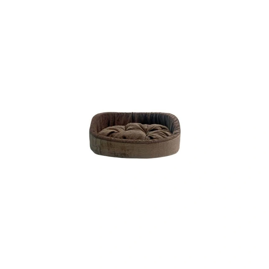 Лежак Homepet Indigo Chocolate для домашних животных, №1 шоколадный, 43 см х 38 см х 15 см фото 1
