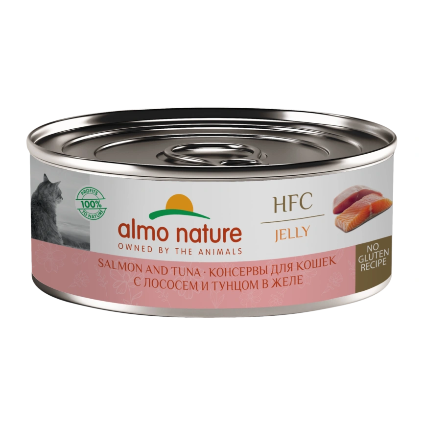 Влажный корм Almo Nature Salmon & Tuna для кошек, с лососем и тунцом в желе, 100 г фото 1