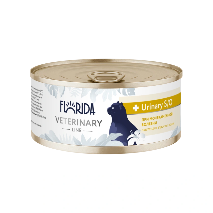Влажный корм FLORIDA Veterinary диетический Urinary S/O для взрослых кошек при мочекаменной болезни, 100 г фото 1