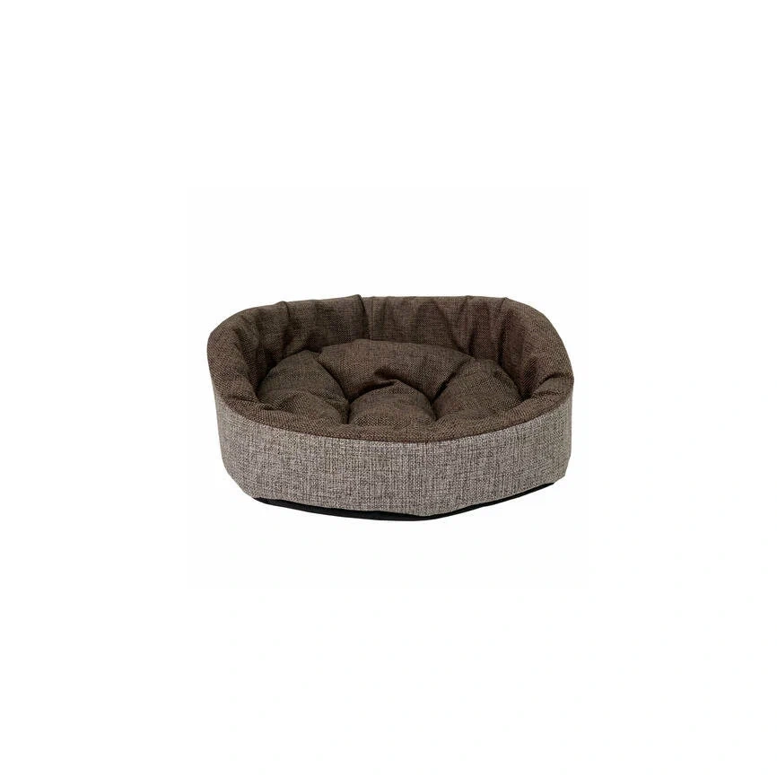 Лежак Homepet для домашних животных, Жаккард Wool №4 коричневый, 64 см х 50 см х 18 см фото 1