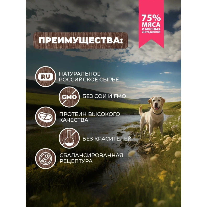 Влажный корм Родные корма Rice для собак, теленок с рисом по-кубански, 970 г фото 2