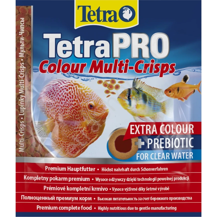 Корм для рыб Tetra PRO Colour Multi Crisps высококачественный для всех видов декоративных рыб усиление и насыщенность красок, 12 г фото 1