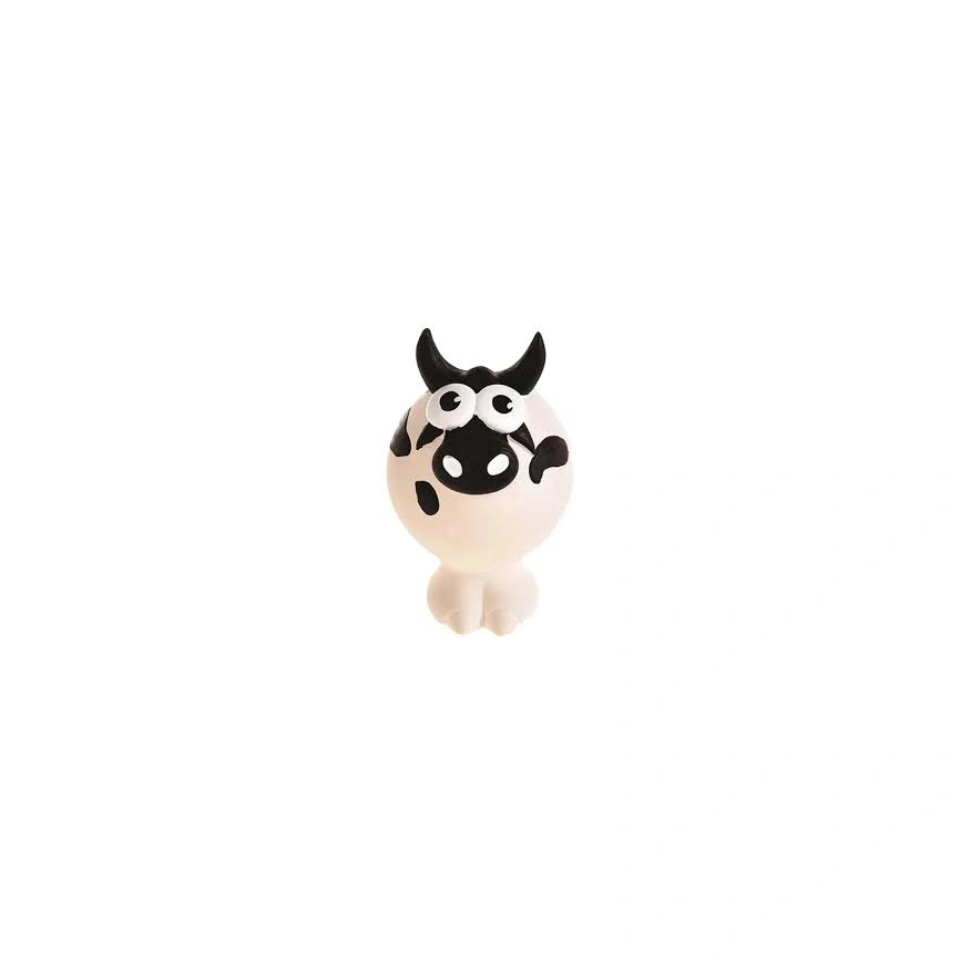 Игрушка Homepet Bubble для собак, корова с пищалкой латекс, 11,5 см х 7 см х 7 см фото 1