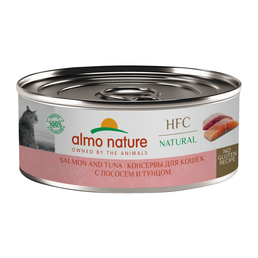 Влажный корм Almo Nature Salmon & Tuna для кошек, с лососем и тунцом, 100 г фото 1