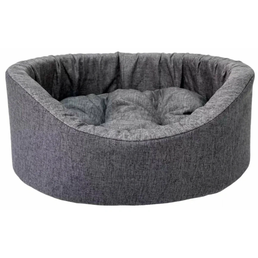 Лежак Homepet для домашних животных, Жаккард Melange №2 графит, 49 см х 43 см х 17 см фото 1