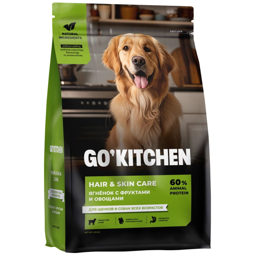 Сухой корм Go'Kitchen Lamb для щенков и собак всех возрастов, с ягненком, 1,59 кг фото 1