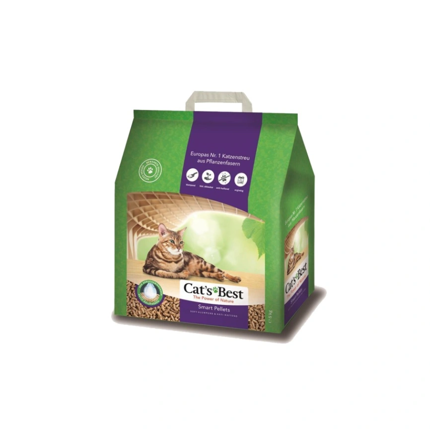 Наполнитель Cat`s Best Smart Pellet для кошачьих туалетов, древесный, 10 л фото 1