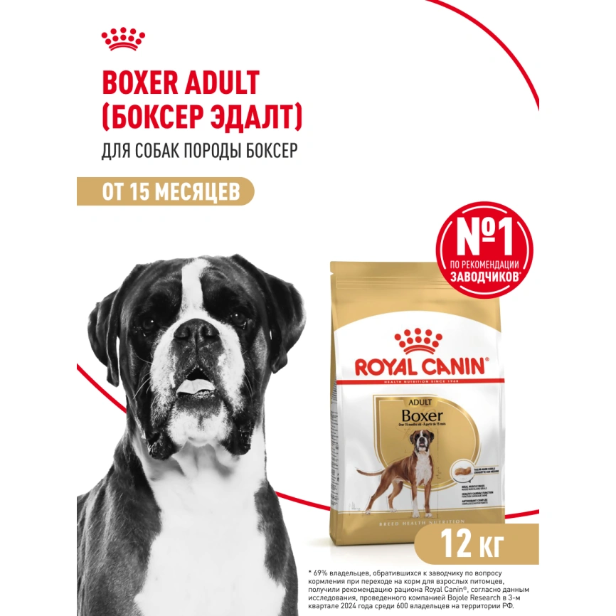 Сухой корм Royal Canin Boxer Adult для собак породы боксер, 12 кг фото 12