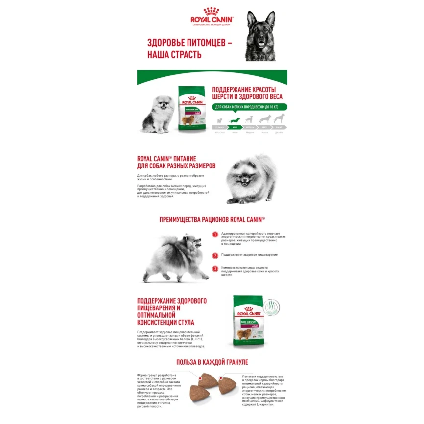 Сухой корм Royal Canin Mini Indoor Adult для собак, 3 кг фото 2