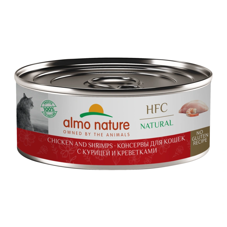 Влажный корм Almo Nature Chicken & Shrimp для кошек, с курицей и креветками, 100 г фото 1