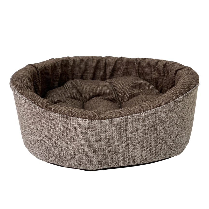 Лежак Homepet для домашних животных, Жаккард Wool №2 коричневый, 49 см х 43 см х 17 см фото 1